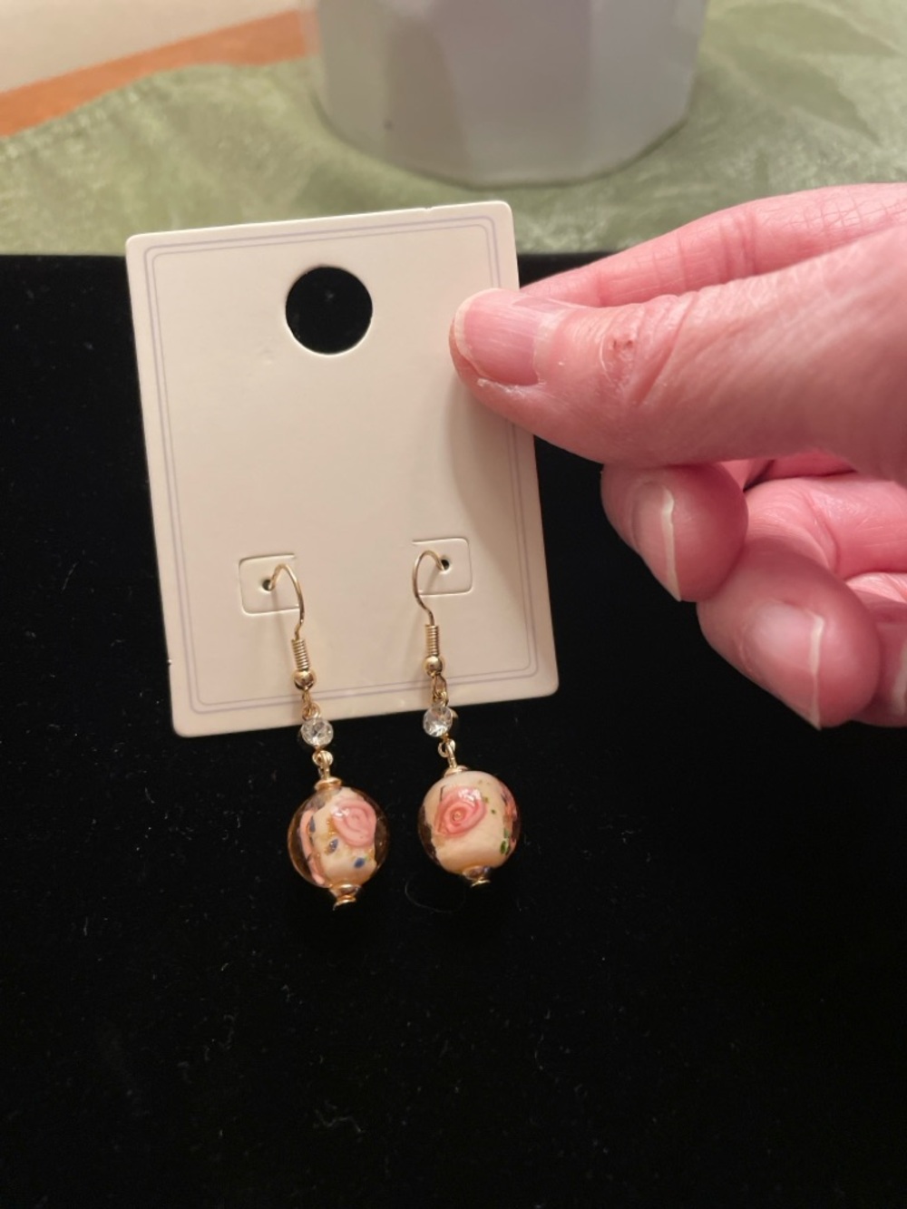 NWT Gold and Pink Earrings.